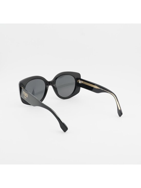 Fendi FE40137I 01A Sunglasses Black Butterfly Frame, Grey Lenses main image 8